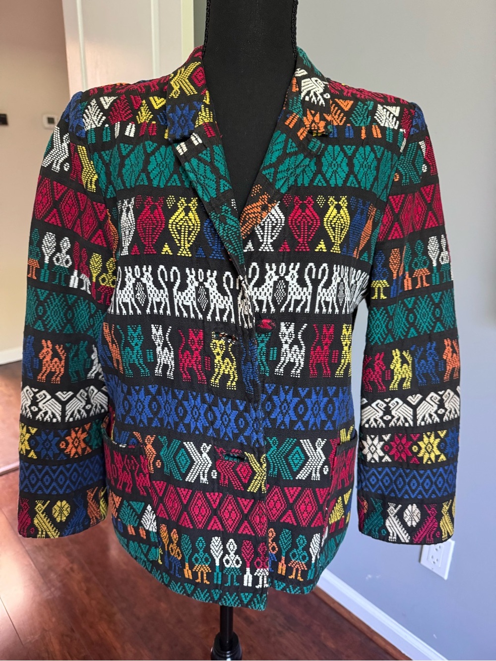 Multicolor Patterned Women’s Blazer Jacket